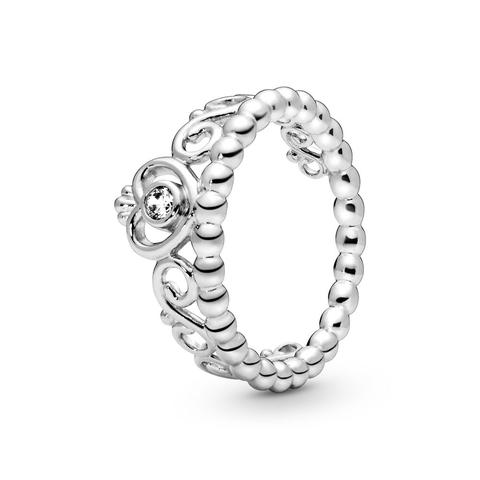 Pandora Princess Tiara Crown Ring - Sterling Silver / Clear