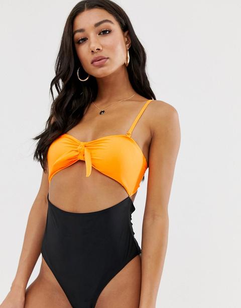 Brave Soul - Costume Da Bagno Con Laccetti Davanti - Multicolore