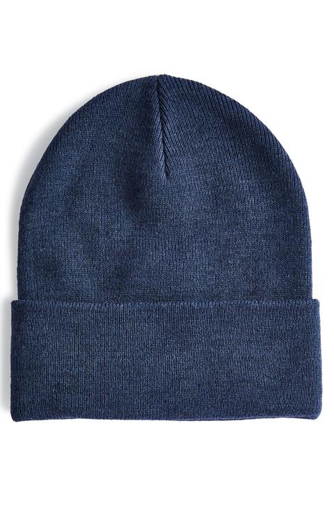 Gorro Azul Con Dobladillo