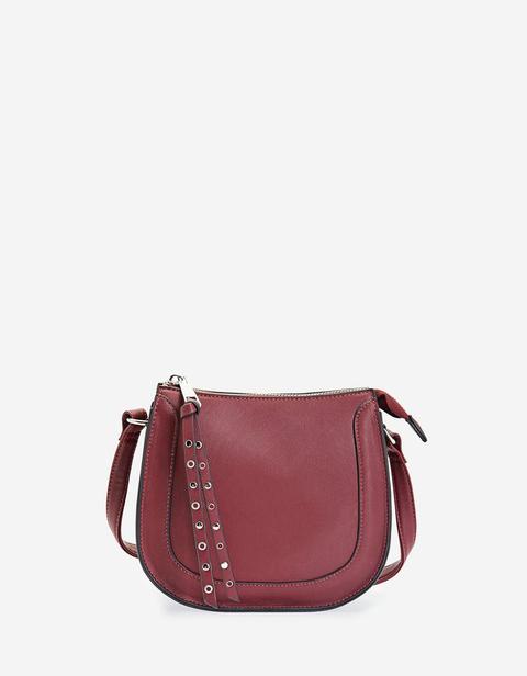 Borsa A Tracolla Saddle Con Cerniera Porpora