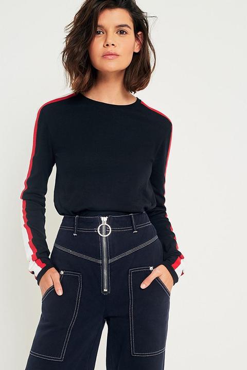 Uo Sporty Stripe Long Sleeve Shirt