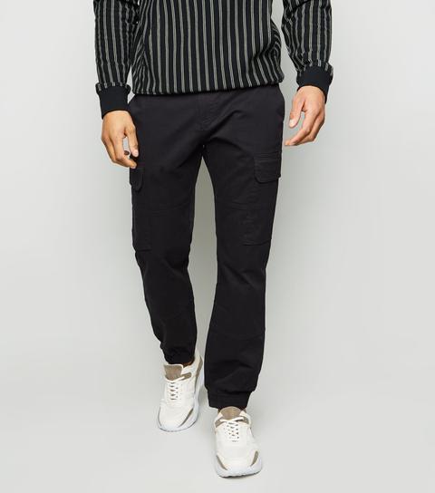 black cuffed cargo pants