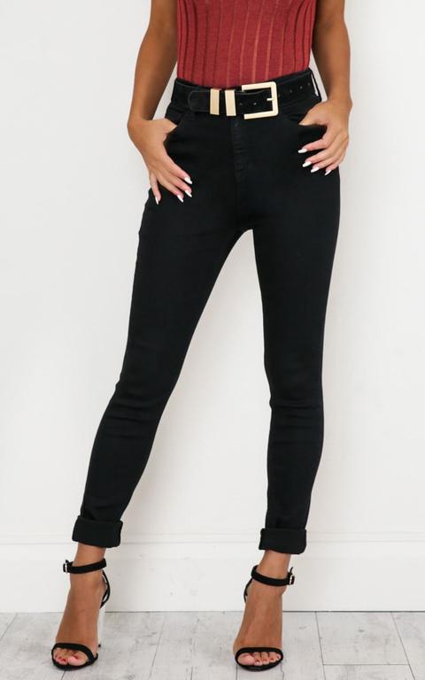 Christina Skinny Jeans In Black Denim