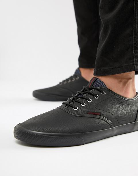 Zapatillas De Lona Negro Sobre Negro De Jack & Jones