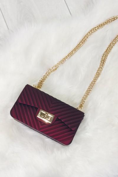 Caprice Red Small Chain Bag