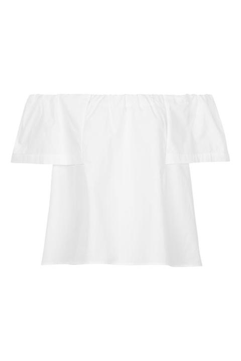 Poplin Bardot Blouse