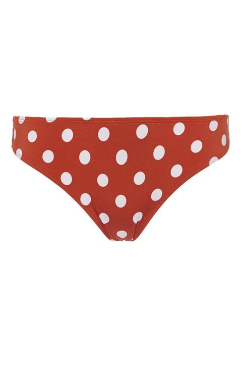 Orange Polka Dot Bikini Brief