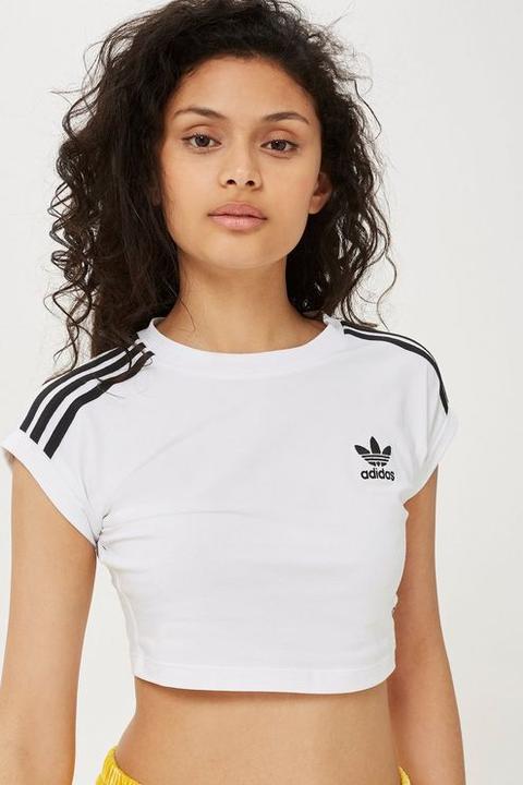 Womens Three Stripe Crop Top By Adidas White, White Topshop en 21