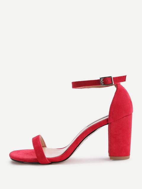 Two Part Block Heeled Sandals