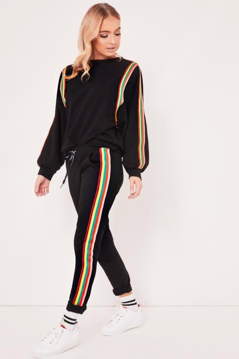 tracksuit with rainbow stripe