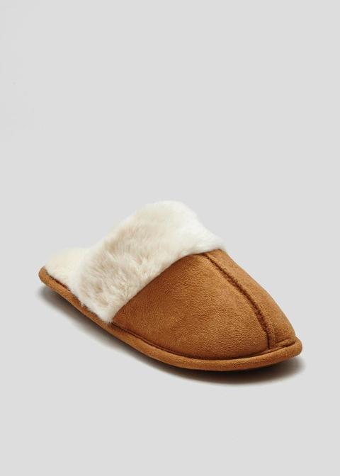 tan mule slippers