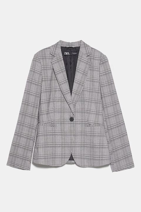 Blazer Básica Cuadros