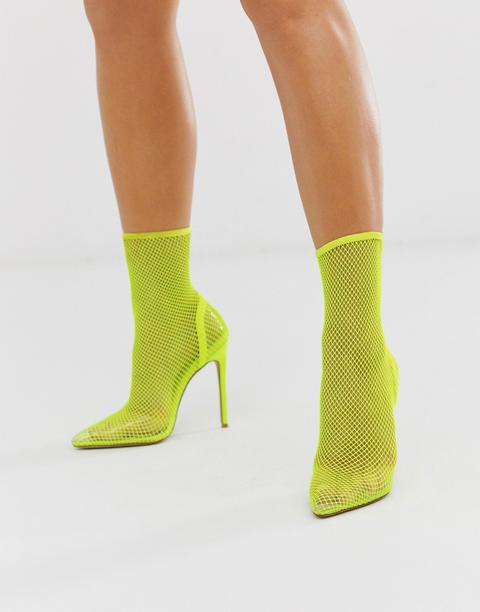 Simmi London Samia Chaussures à Talons En Résille Jaune Fluo From Asos On 21 Buttons