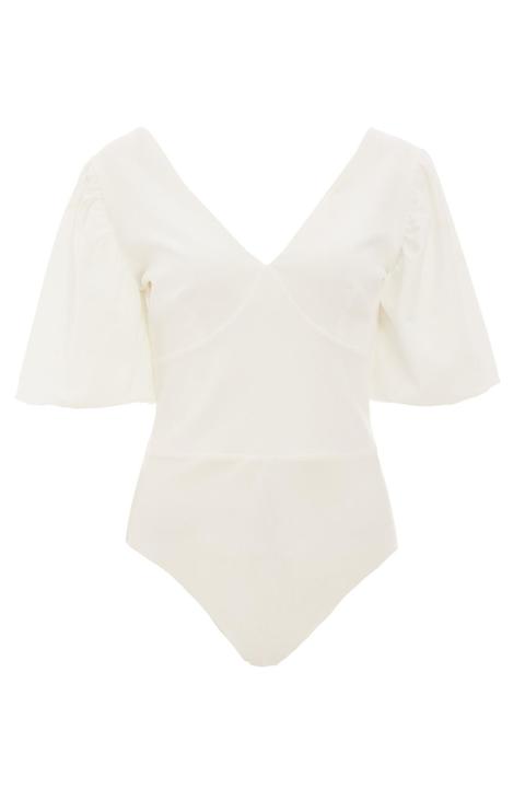 Cream Puff Sleeve Bodysuit from Quiz on 21 Buttons