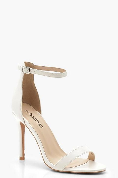 Womens Barely There Basic Heels - White - 7, White