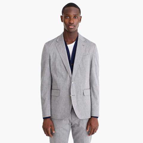 unstructured suit jacket