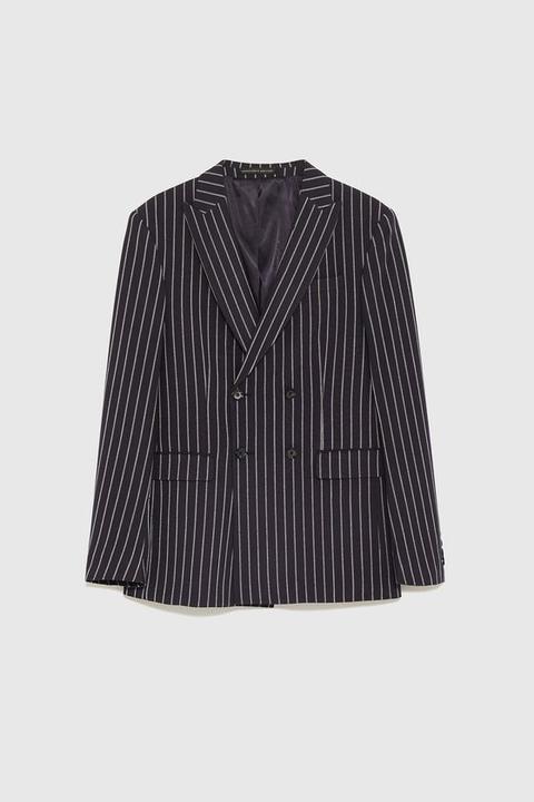 Blazer Doppiopetto A Righe