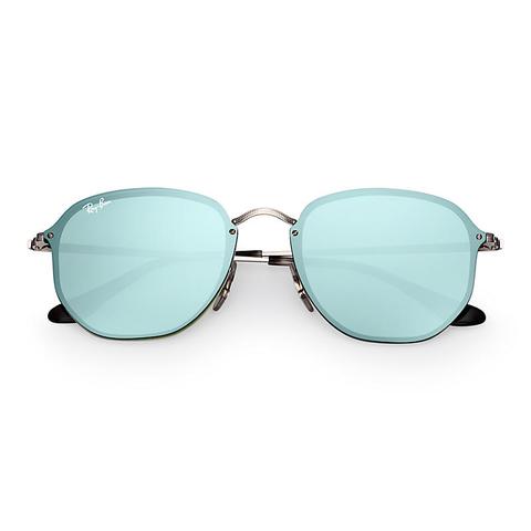ray ban hexagonal plata