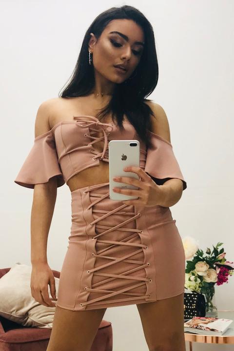 lace up two piece