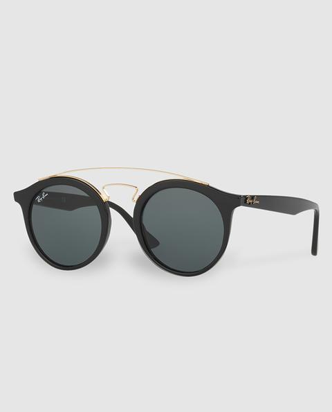 Gafas De Sol Unisex Rb 42565 Con Montura De Propionato En Color Negro Y Doble Puente