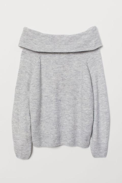 H & M - Pullover A Spalle Scoperte - Grigio