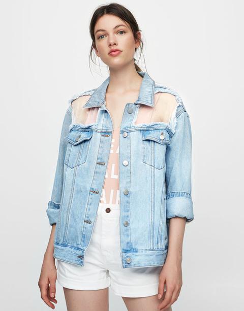 Cazadora Denim Cut Out