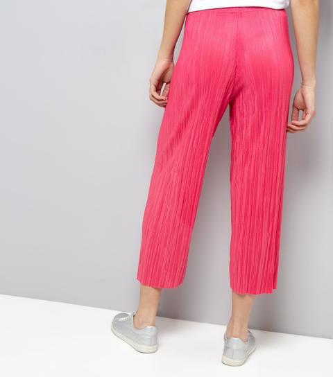Pink Pleated Culottes