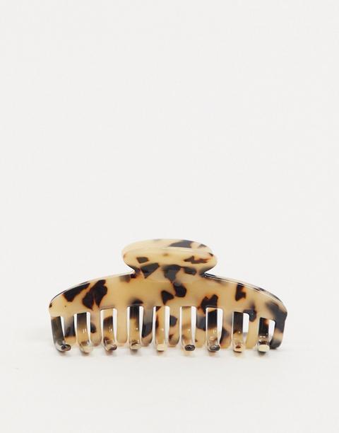 Asos Design Hair Clip Claw In Milky Tort-multi