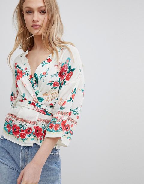 Leon And Harper - Kimono Con Stampa Foulard - Multicolore