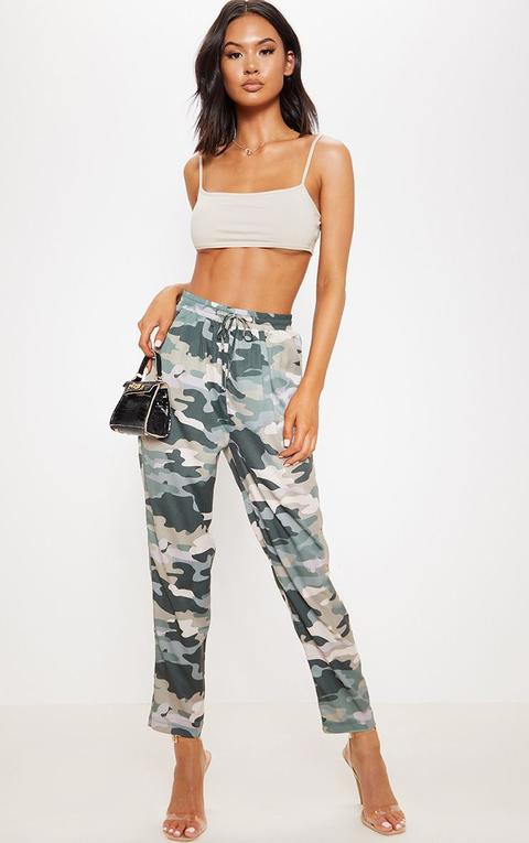 True Camo Print Cigarette Pants