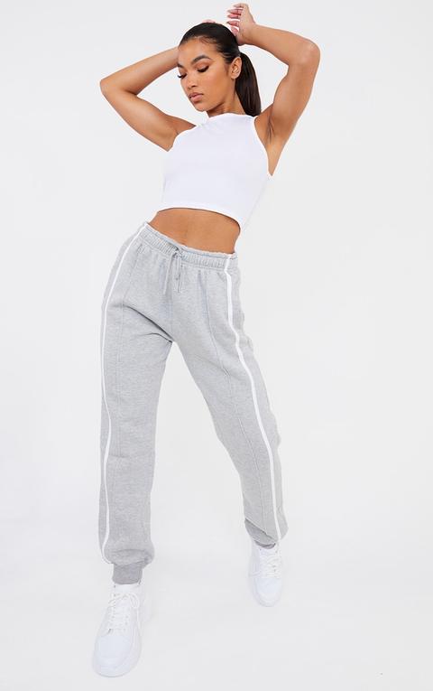 Grey Double Side Stripe Joggers