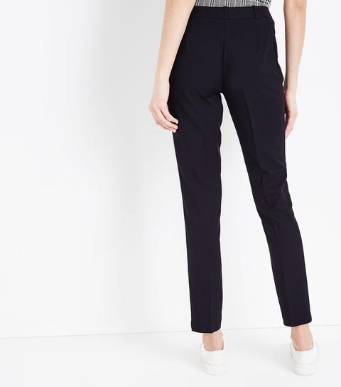 Black Stretch Slim Leg Trousers New Look