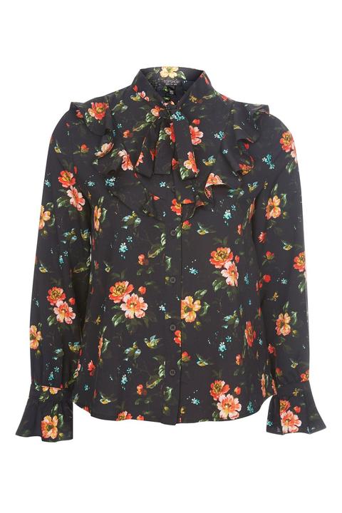 Floral Pussybow Shirt