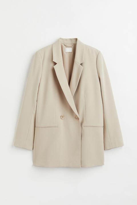 Blazer À Double Boutonnage - Beige