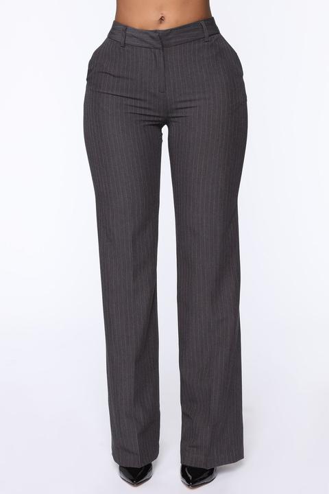 Let Me Speak Trouser Pants - Charcoal