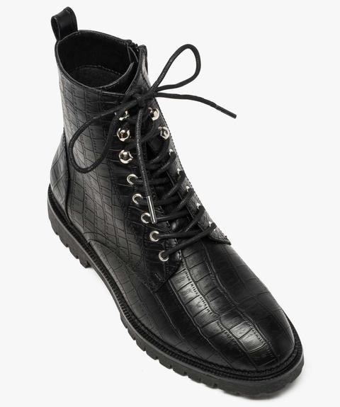 bottines femme imitation croco