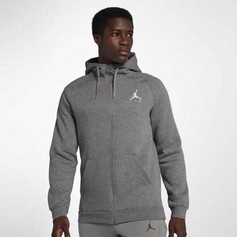 grey jordan zip up hoodie