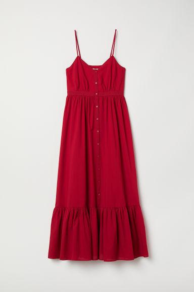 H & M - Maxiabito In Cotone - Rosso