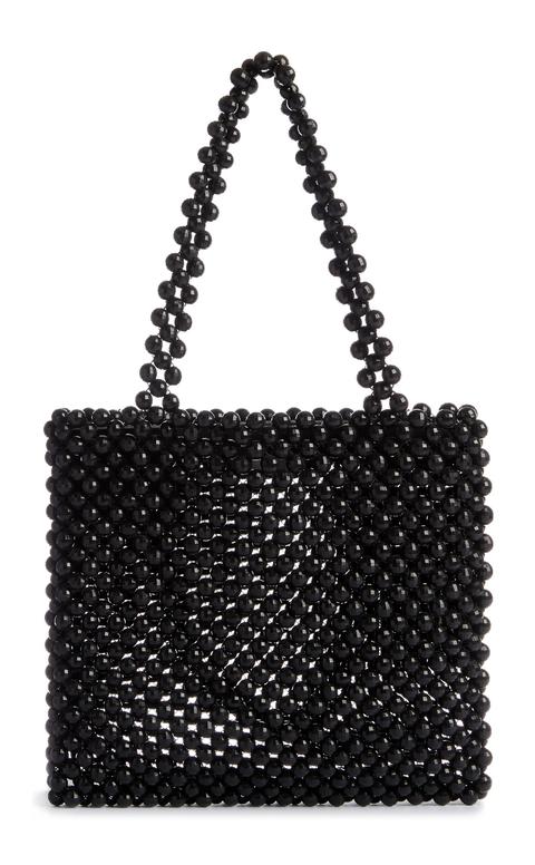 Black Beaded Handbag