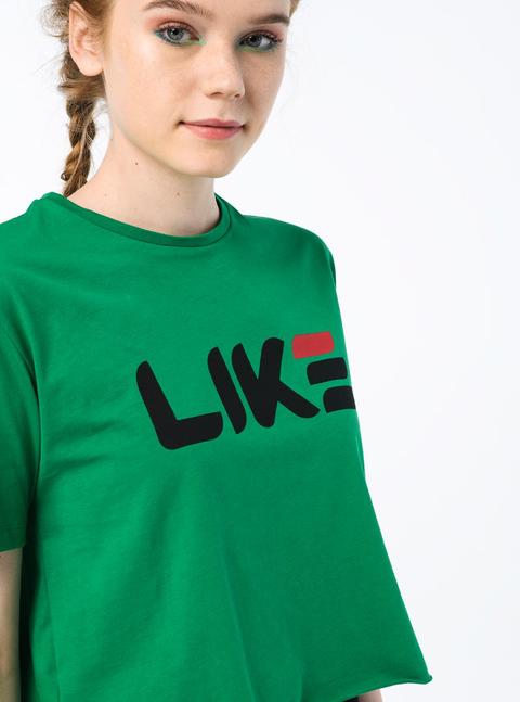 T-shirt Cropped Con Stampa