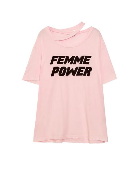 Camiseta Mensaje Mujer Rosa