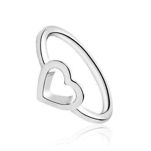 Anillo De Corazón Hueco En Plata De Ley. Colección San Valentín 2016