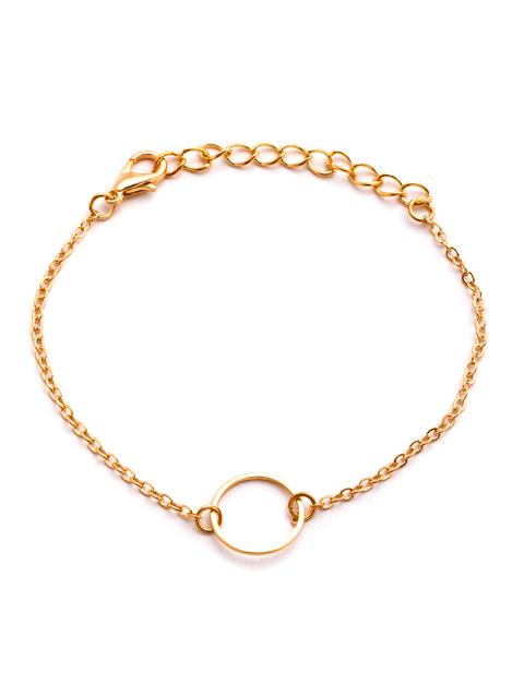 Bracciale Con Catena Perforato Placcato - Oro