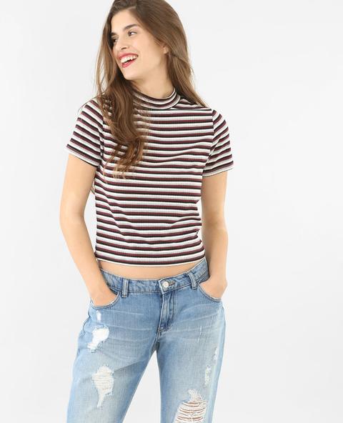 Camiseta Crop Acanalada