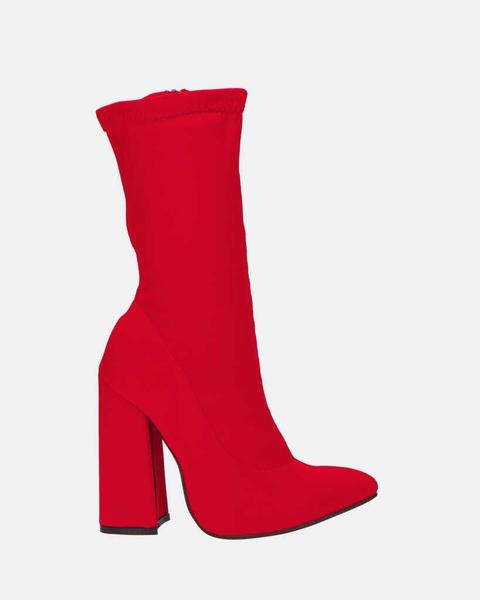 Clelie - Botines En Lycra Rojo