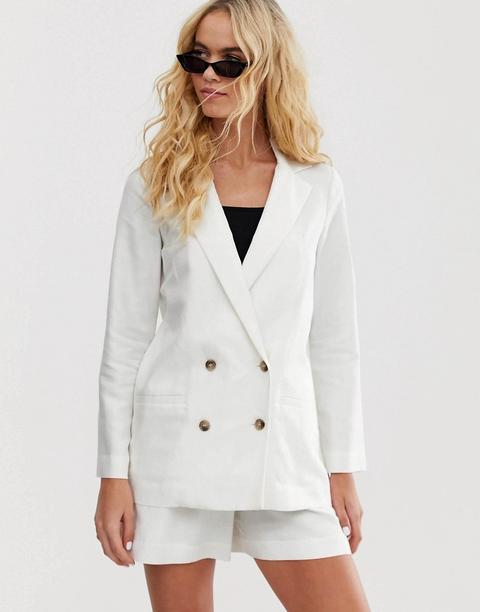 Other Stories - Blazer In Lino Bianco - Bianco