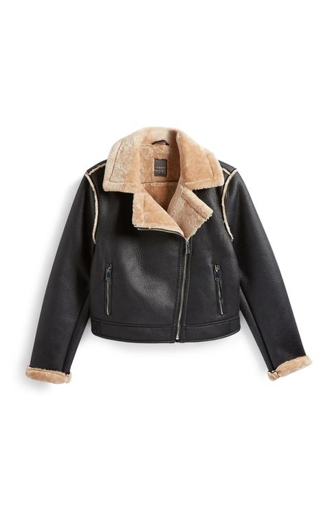 fur lined biker jacket