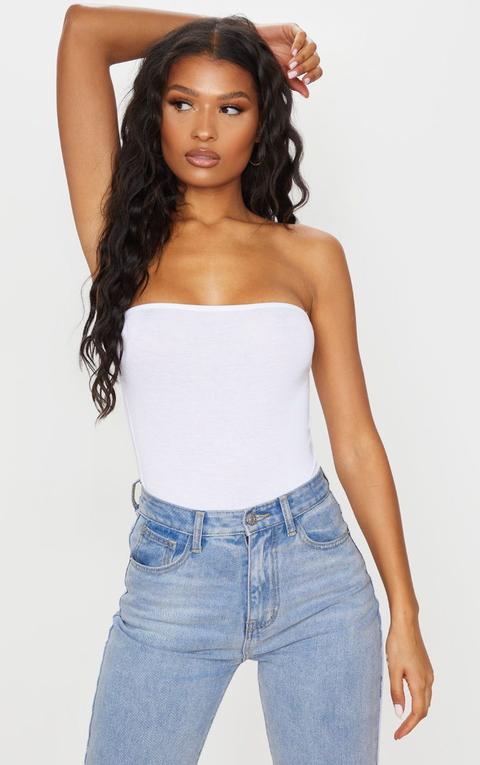 White Bandeau Bodysuit