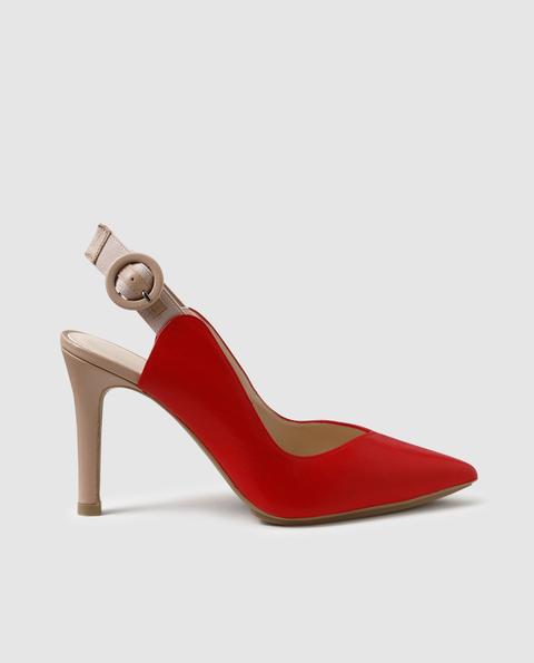 Lodi - Zapatos De Salón De En Piel De Color Rojo Con Hebilla