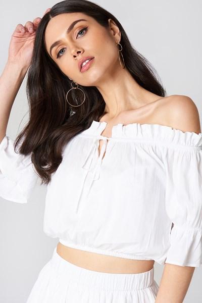 Linn Ahlborg X Na-kd Singoalla Cropped Top - White